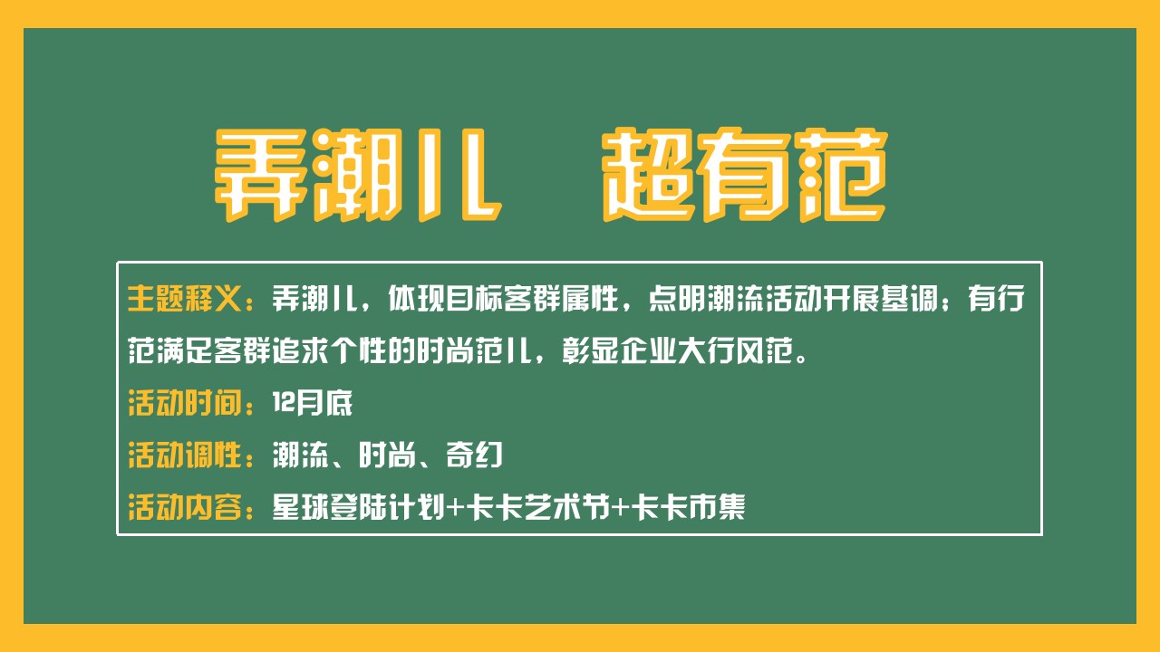 1667909702 0f927bc20e699d3 - 【方案】2022企业推广游园创意（弄潮儿超有范主题）活动策划方案-48P